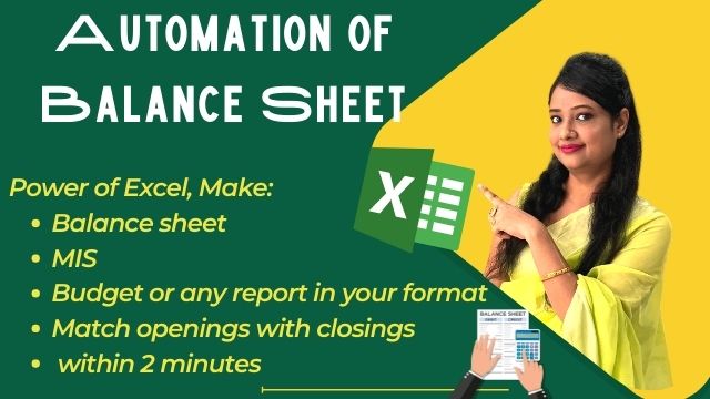 Automation of Balance Sheet,Trial से Automatically Balance Sheet/P&L बनाना सीखें